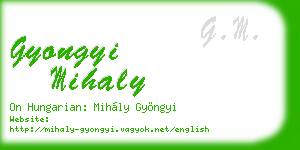 gyongyi mihaly business card